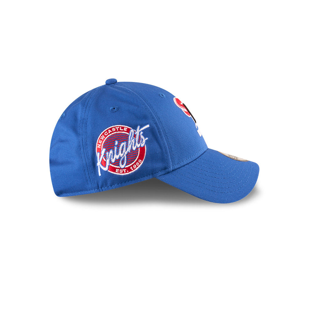 Newcastle Knights Youth Hat - NRL 2025 Badged Blue OTC 9Forty Kids Strapback Cap - New Era
